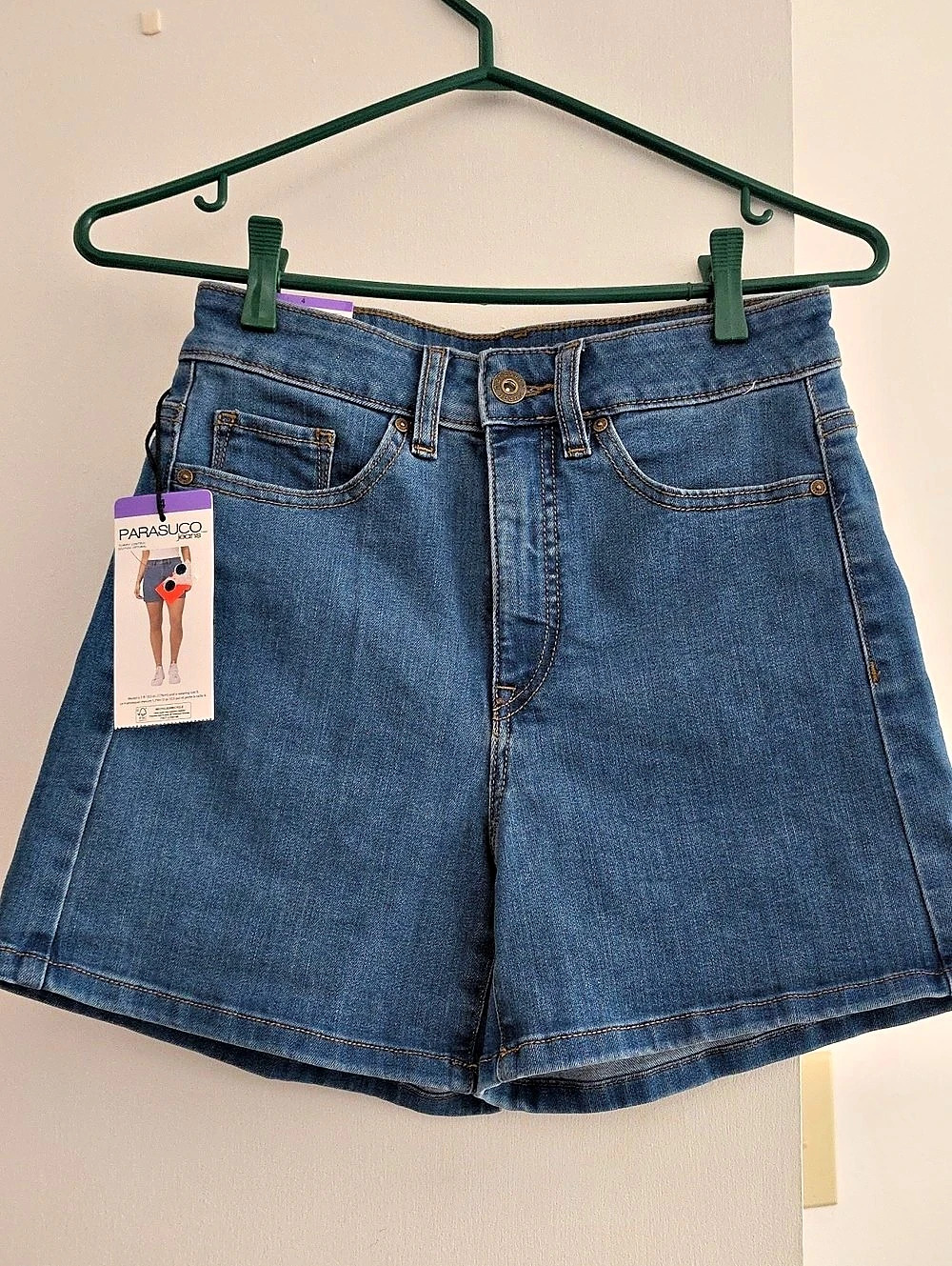 PARASUCO High Rise Classic Fit Tummy Control Denim Shorts Tummy Control Denim